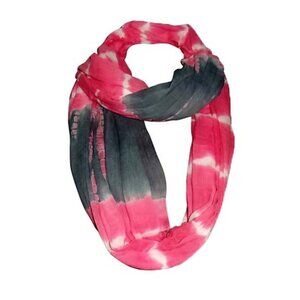Black and Pink Hand dyed Cotton Tie-Dye Scarves